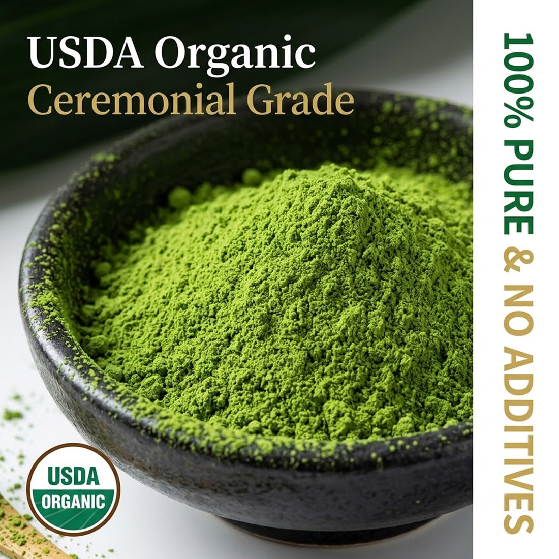 USDA Organic Ceremonial Matcha Powder | Premium First Harvest Japanese Green Tea for Smoothies & Daily Energy